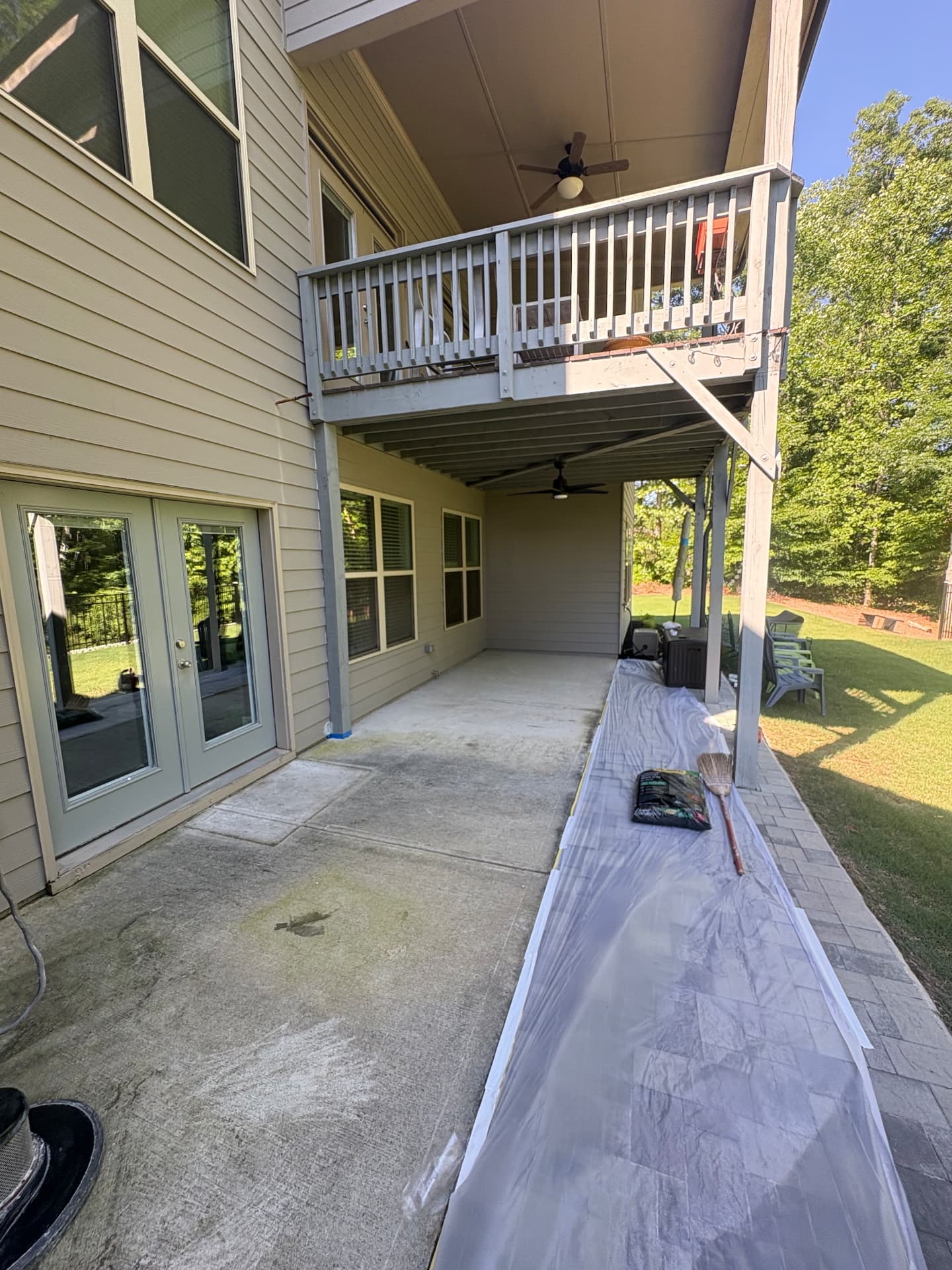 Residential Covered Patio — before coating